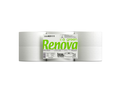 PAPEL HIGIENICO JUMBO 90M 2F RENOVAGREEN