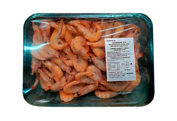 661012 CAMARÃO COZIDO COM CABEÇA 51 60 CONGELADO 2KG