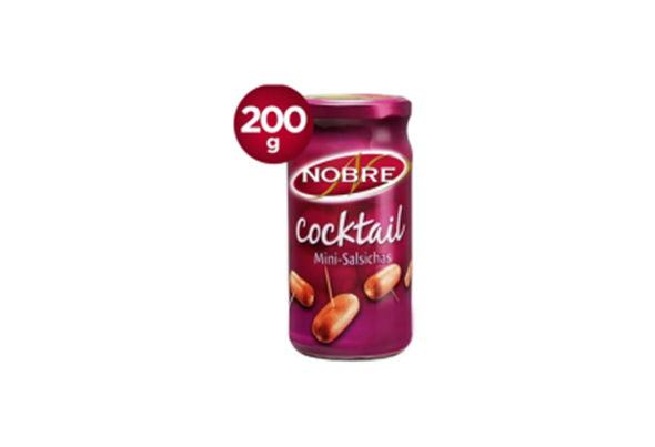 SALSICHA COCKTAIL FRASCO 200G NOBRE