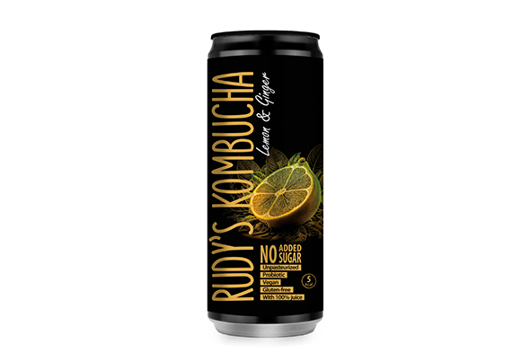 RUDY'S KOMBUCHA LIMAO/GENGIBR 330ML CX24