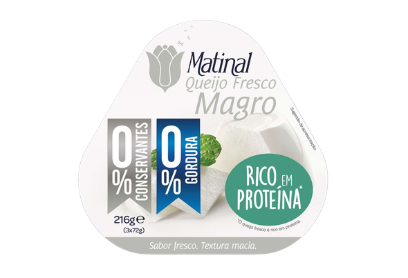 663826 QUEIJO FRESCO MAGRO MATINAL 3X72G
