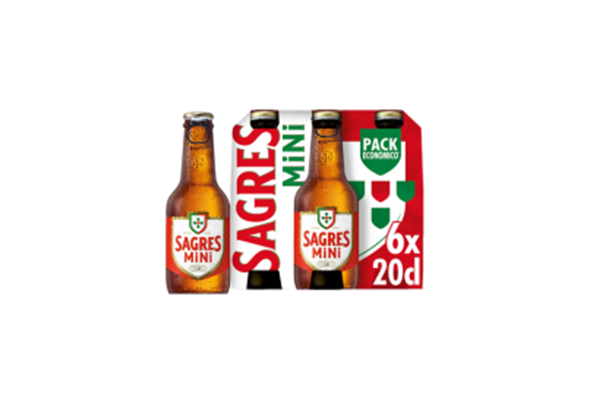 CERVEJA SAGRES BCA 4X6 0,20TP (SIX PACK)