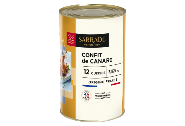 637471 SARRADE 12 COXAS PATO CONFIT LATA 3,8KG