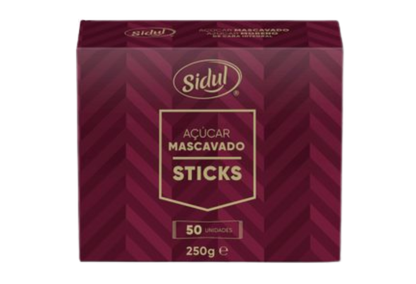 660516 ACUCAR MASCAVADO STICKS SIDUL 5G 50 STKS