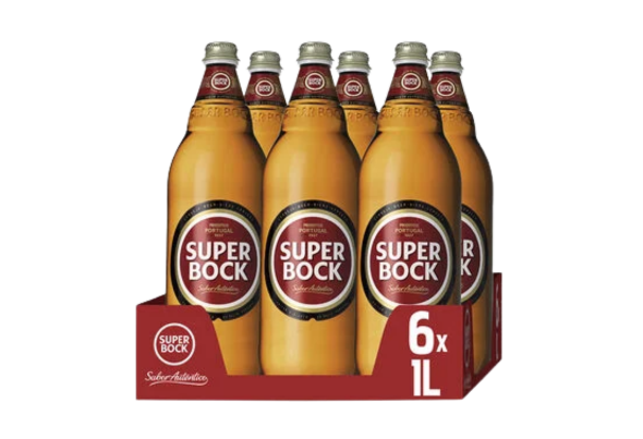 571304 CERVEJA SUPER BOCK BRANCA 1LT TP (Cx6un)