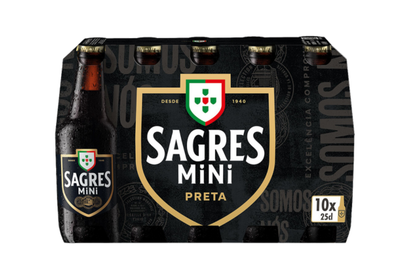 638116 CERVEJA SAGRES PRETA GFA 2X10 0.25CL