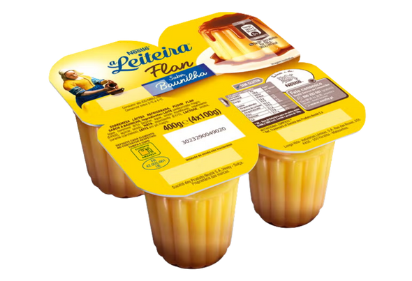 659444 PUDIM FLAN BAUNILHA LEITEIRA 4X100G