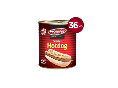 SALSICHAS HOTDOG LT 36UN 1,7KG FDS NOBRE