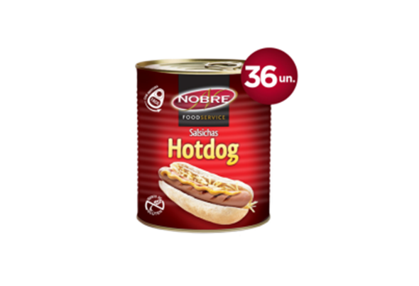 SALSICHAS HOTDOG LT 36UN 1,7KG FDS NOBRE