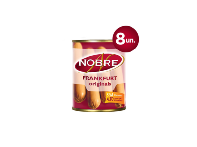 SALSICHA FRANKFURT LATA 8UN 200G NOBRE