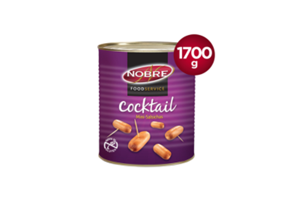 SALSICHA COCKTAIL LATA ±1,7KG FDS NOBRE