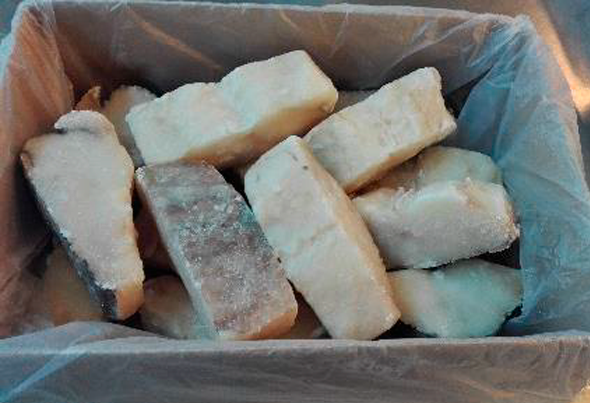 588107 BACALHAU LOMBOS 300 400G CONG.CX.5KG RIB 2