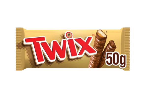 656854 CHOC SINGLE TWIX 50G CX25