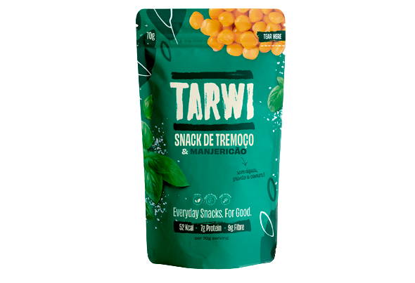 SNACK DE TREMOÇO COM MANJERICÃO TARWI