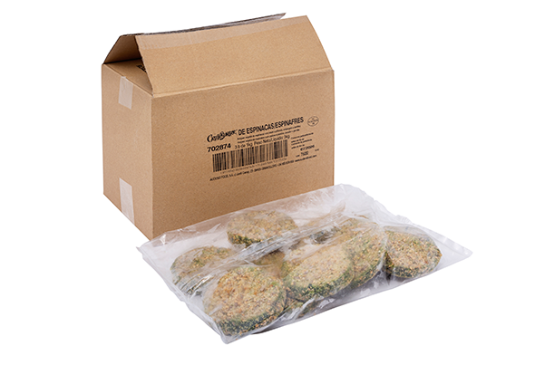 625602 HAMBURGUER CROC ESPINAFR+ 95G CX3KG CON 1