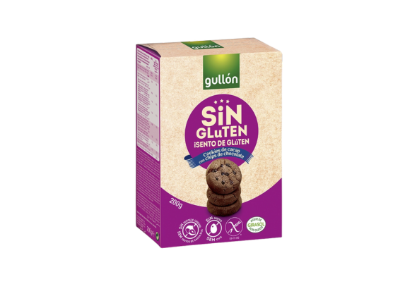COOKIES CACAU SGLUTEN GULLON 200G CX12