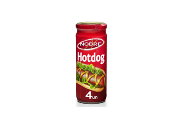 SALSICHAS HOTDOG FRASCO 4UN PE230G NOBRE
