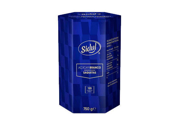 608397 ACUCAR CART 6 GR X125 UN CX 750 GR SIDUL