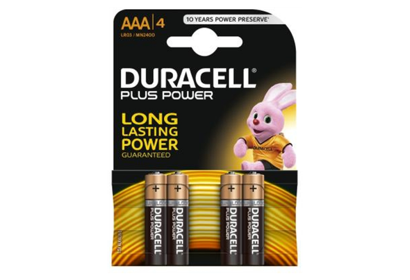 DURACELL PILHAS PLUS POWER K4 (AAA)