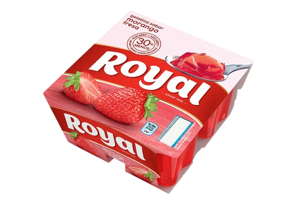 659517 GELATINA MORANGO RTE ROYAL 4X90G