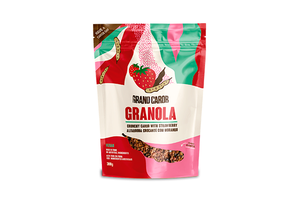 GRAND CAROB GRANOLA DE ALFARROBA E MORANGO 300G