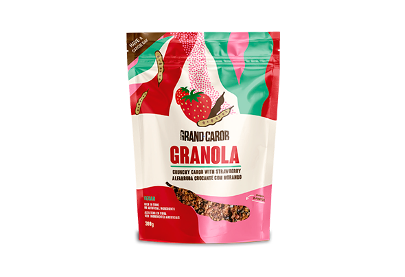 Grandcarob Granola Alfarroba Morango Distribuicao