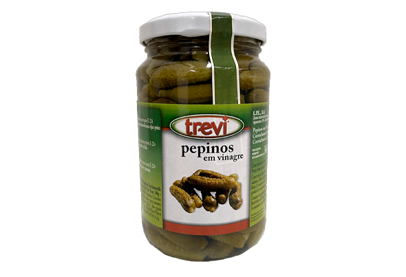 651730 PEPINOS EM VINAGRE FRASCO TREVI 200G PLE