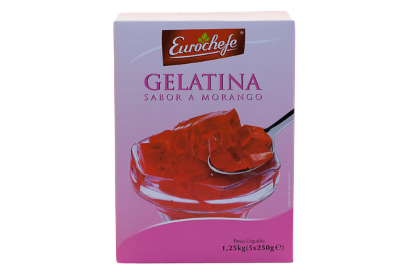 659627 GELATINA MORANGO EUROCHEFE 5X250G
