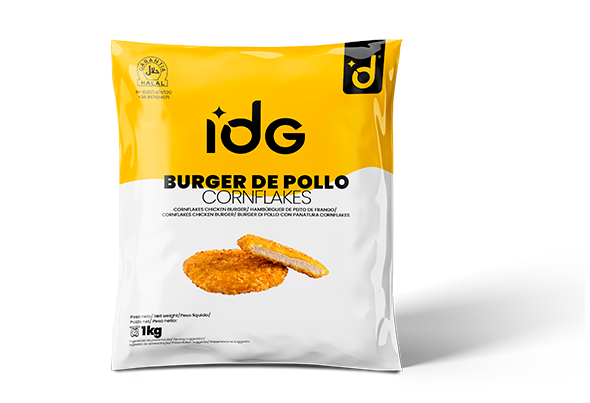 649222 IDG HAMBÚRGER DE FRANGO E CORNFLAKES 1KG