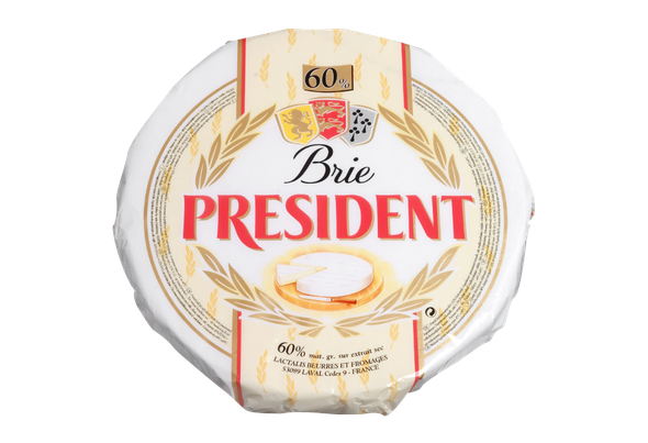 663843 QUEIJO BRIE CORTE 60% PRESIDENT 1KG