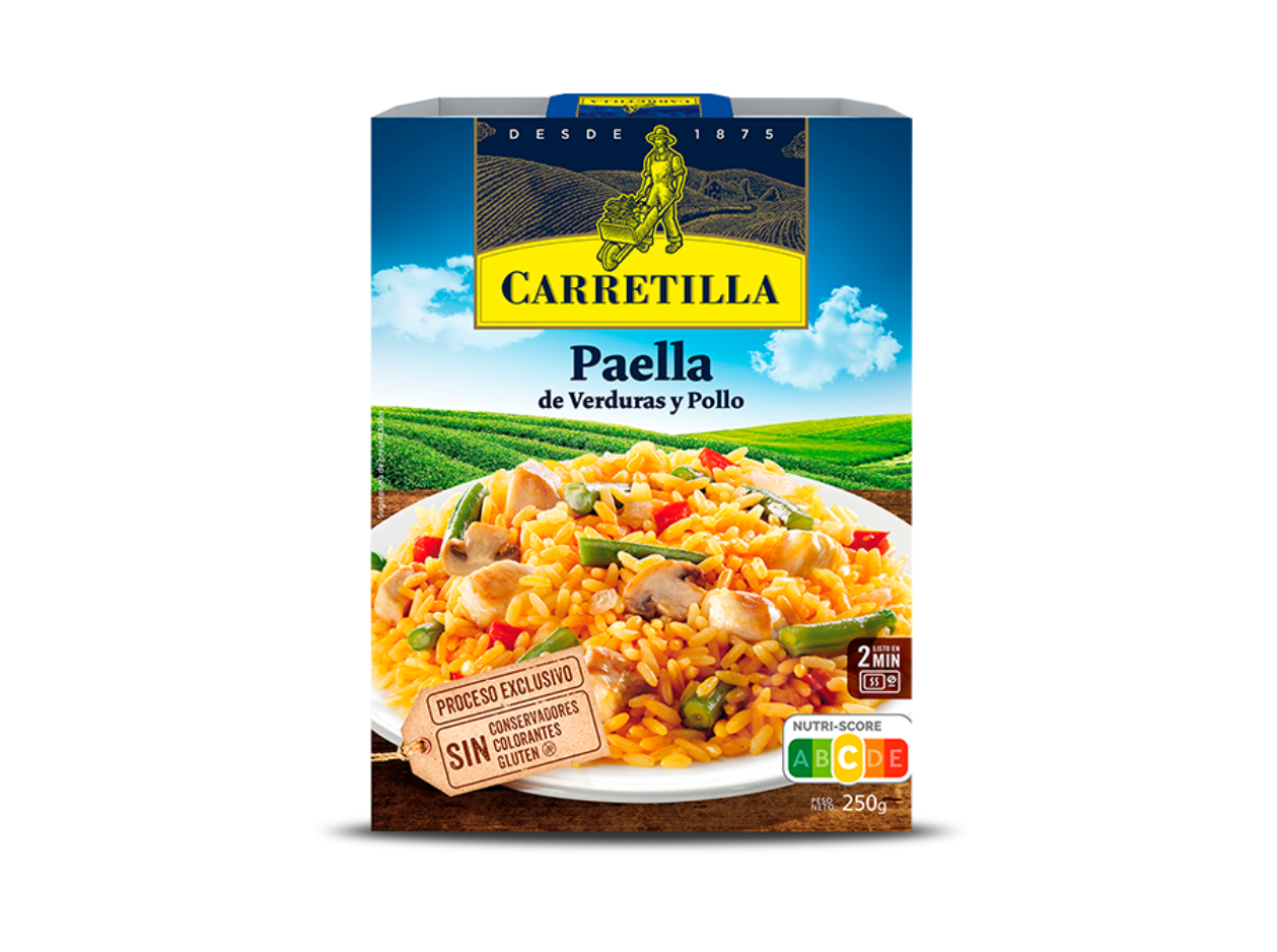 PAELLA LEGUMES E FRANGO CARRETILLA CX10