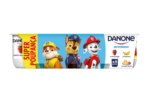IOGURTE AROMA MORANGO, BANANA E TUTTI FRUTTI DANONE