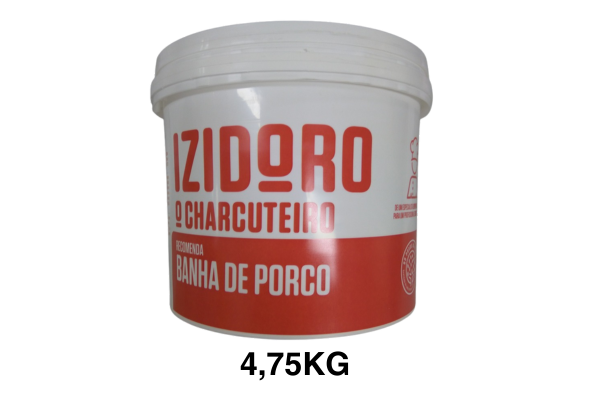 BANHA SUINA IZIDORO BALDE 4.75KG PESO LÍQUIDO