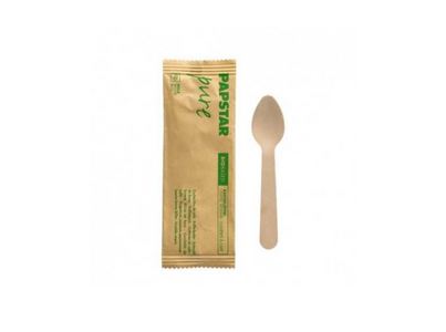 COLHER CAFE MADEIRA PURE PAPSTAR 11CM