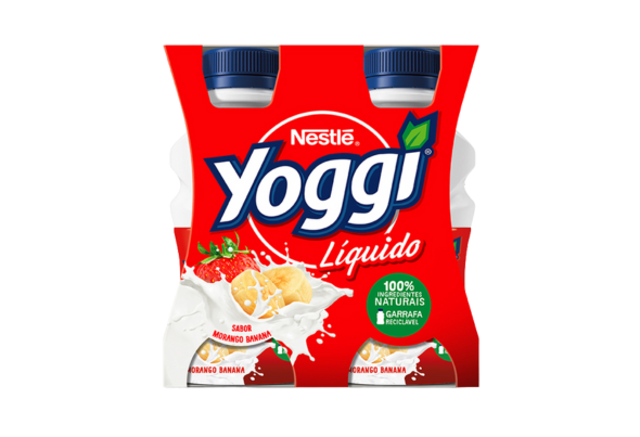 633041 IOG LIQ MORANGO BANANA YOGGI 4X160G