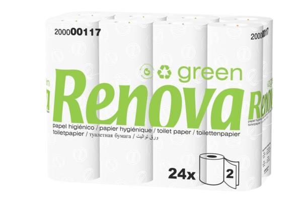 127124 PAPEL HIGIENICO INST.2F RENOVA (24ROLOS)