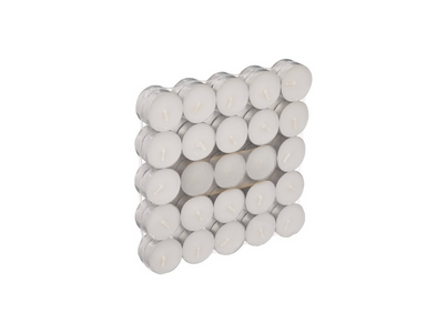 PACK 50 VELAS TEALIGHT BRANCAS 4H