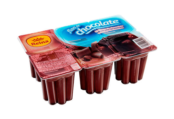655328 PUDIM FLAN CHOCOLATE REINA 6X100G