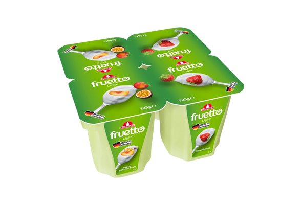 IOGURTE LIGHT DE MORANGO, MARACUJÁ E PÊSSEGO FRUETTO