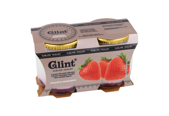 IOGURTE AROMA MORANGO VIDRO GLINT