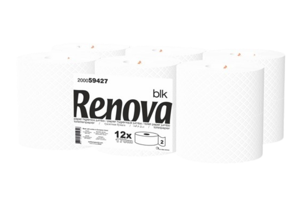 593848 PAPEL HIG. JUMBO BLK 170M 2F 12R RENOVA