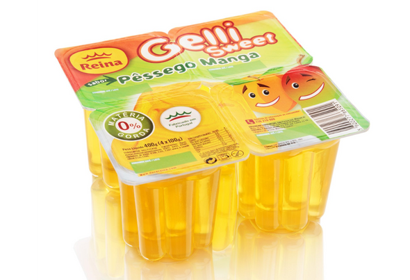 659454 GELATINA PESSEGO MANGA G SWEET 4X100G