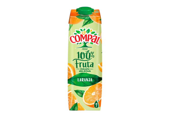 652332 COMPAL 100% FRUTA LARANJA 12UN TSA 1L