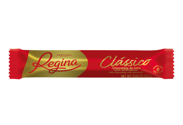 656870 CHOC LEITE C AMENDOA REGINA 24G CX30