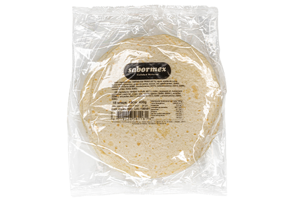TORTILHA DE TRIGO 15CM SABORMEX 18UN