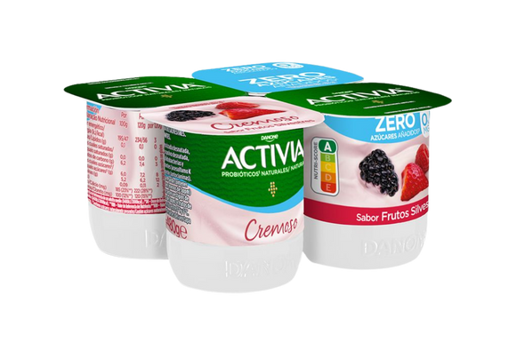 IOGURTE 0% ACTIVIA CREMOSO FRUTOS SILVESTRES DANONE
