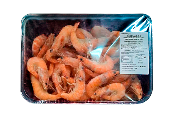 661008 CAMARÃO COZIDO COM CABEÇA 21 30 CONGELADO 2KG