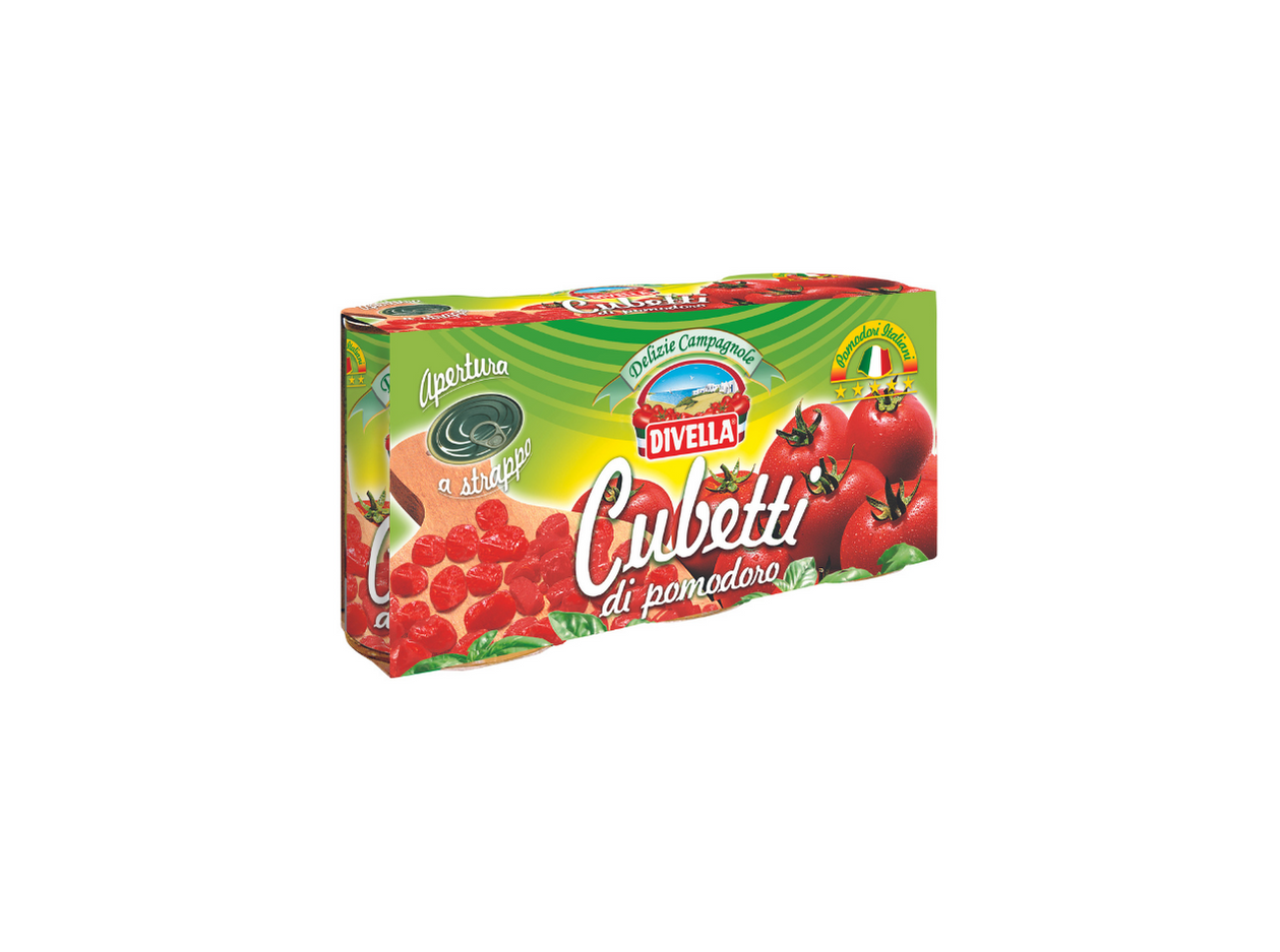 DIVELLA TOMATE EM CUBOS 3X400G