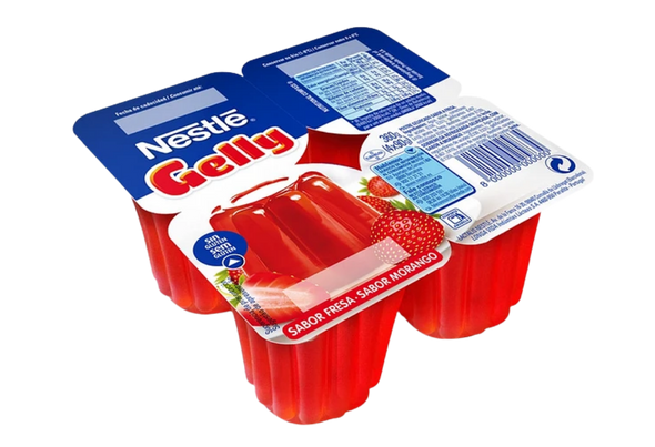 659446 GELATINA VEG MORANGO GELLY NESTLE 4X90G