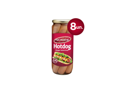 SALSICHA MEGA HOTDOG FR 8UN 700G NOBRE